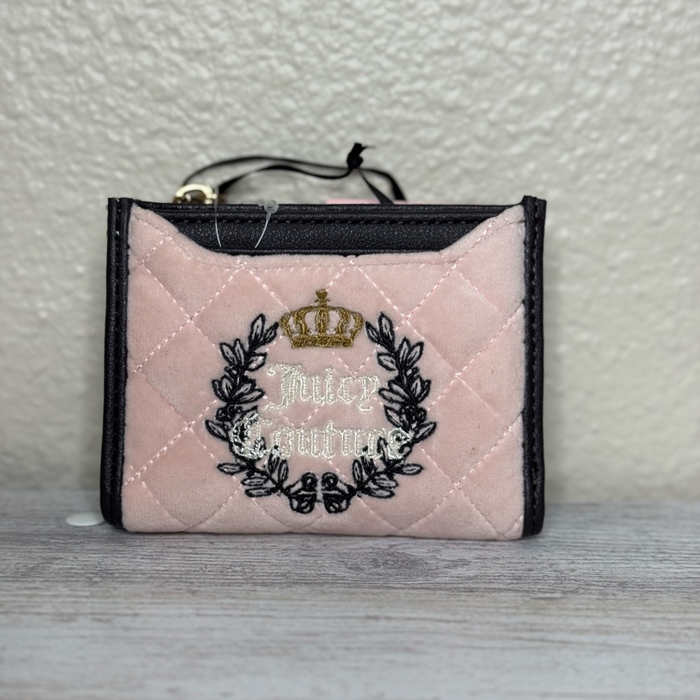 Juicy Couture Pink Quilted Card Case